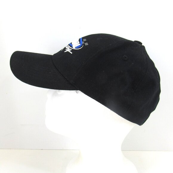 Fastenal Racing #18 Embroidered Logo Men's Black Adjustable Strap Back Cap Hat - Picture 4 of 8